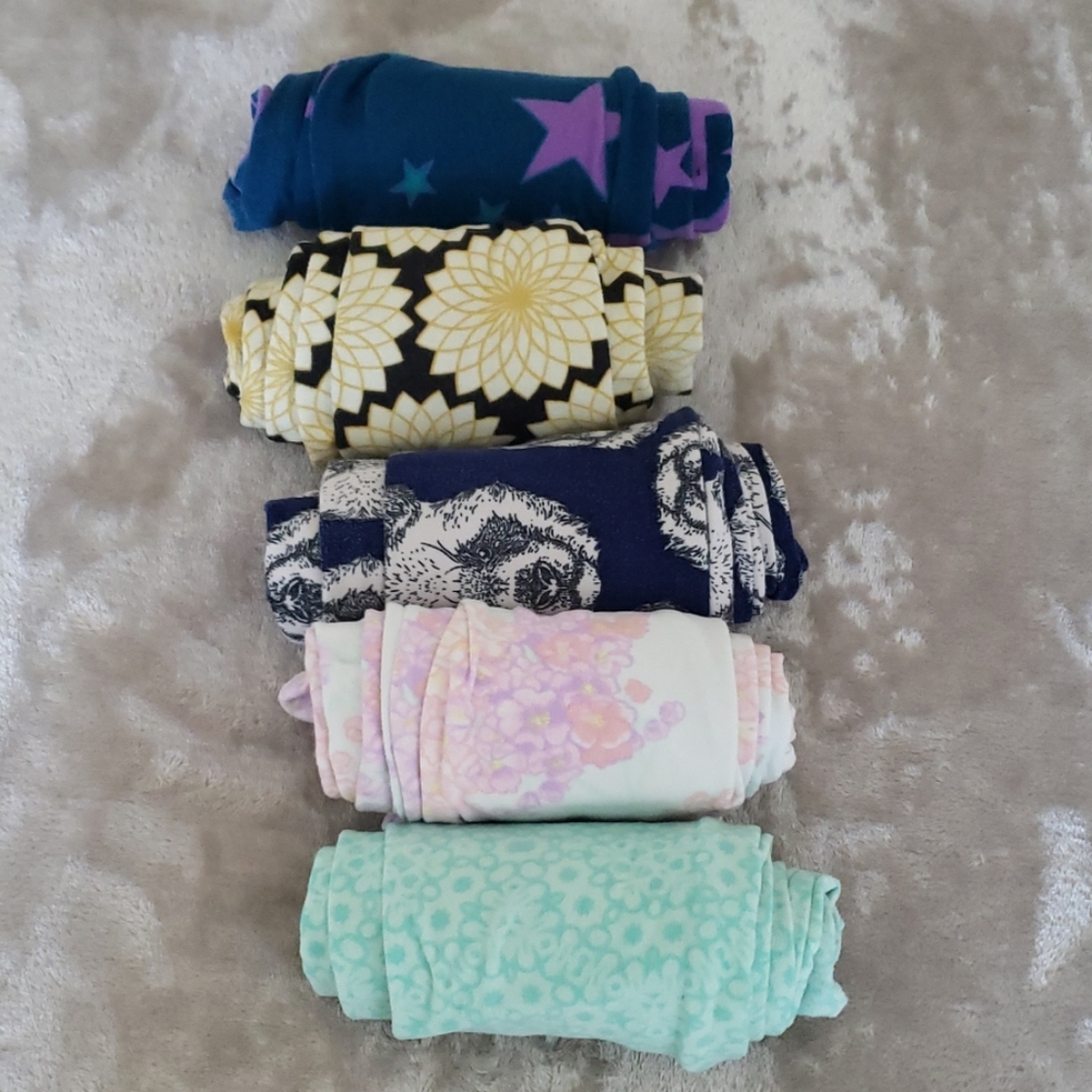 LuLaRoe girls L/XL leggings set of 5